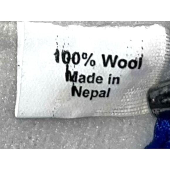 Hand Knit Berlin Wool Perelin Beanie Hat Gray Black Design Unisex - Picture 6 of 6